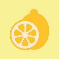 Bright lemon icon perfect for summer menu graphics juice bar ads and fruity visuals vector