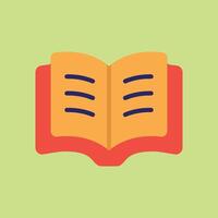 Bold book icon for literature apps learning dashboards and study visuals vector