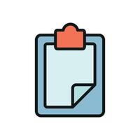Clipboard icon for job planning project notes and workplace checklists vector