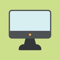 Classic computer icon for school materials computer class and tech guides vector