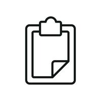Clipboard icon for school apps student assignments and study planners vector