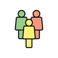 Bold group icon for company branding business apps and networking tools vector