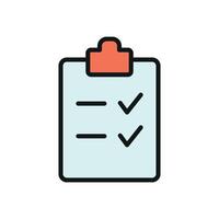 Clipboard icon for health apps patient charts and medical documentation vector