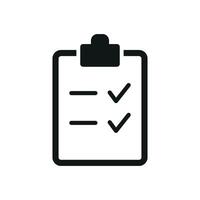 Clipboard icon for task management apps office tools and daily planning visuals vector