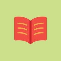 Simple book icon for reading trackers book review pages and school materials vector