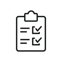 Clipboard icon for event planning staff tools and registration visuals vector