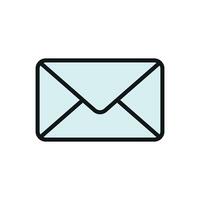 Outline envelope icon for clean UI minimal web design and message interfaces vector