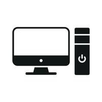 Cartoon computer icon for kids tech education fun learning and school visuals vector