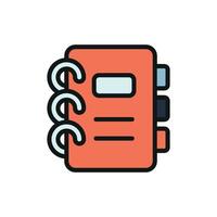 Flat binder icon for business apps productivity tools and workplace content vector