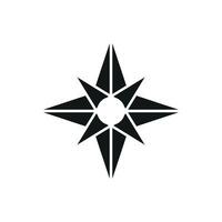 Flat compass icon for education apps classroom tools and STEM learning designs vector