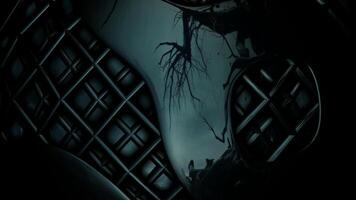 Terrible Reflection of a Creepy Tree in the Fog, Looped Cinematic Background, Figures video