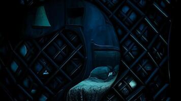 Terrifying Reflection of Night Scene in a Spooky Hotel, Looped Cinematic Background, Figures video