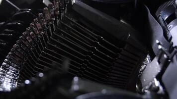 Typo keys of a old manual qwerty typewriter writing video