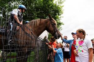 People attend a festival marking the 250th anniversary of the U.S. Army on the National Mall in Washington, D.C., before the military parade on June 14, 2025. editorial_image