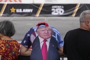 People wait for the parade to begin during the celebration marking the 250th anniversary of the U.S. Army in Washington, D.C., on June 14, 2025. editorial_image