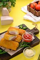 Risol Mayo is traditional snacks in the form of rolls with various fillings, from ragout, eggs to smoked beef. photo