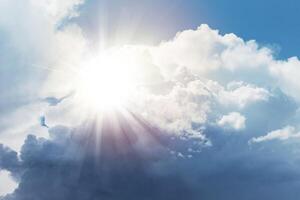 Sky and clouds for backgrounds, outdoors, nebula, nimbus, sun photo