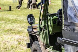 French army equipment with camouflage pattern, transport photo