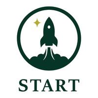 Rocket Launch Icon for Startup and Innovation vector
