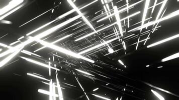 White Abstract Ray Neon Space Background VJ Loop in 4K video