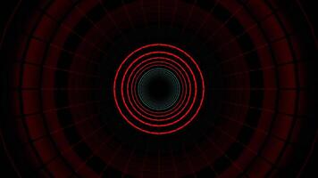 Red and Turquoise Strobe Round Disco Tunnel Background VJ Loop in 4K video