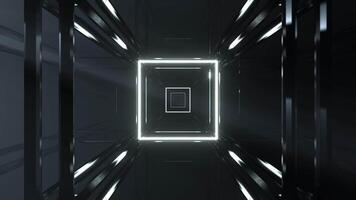 White Neon Abstract Strobe Fantasy Corridor Background VJ Loop in 4K video