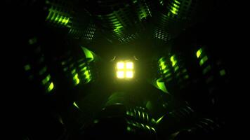 Light Green Fantastic Tunnel to Unknown Background VJ Loop in 4K video