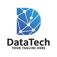 DataTech Logo Modern Technology Network Design vector