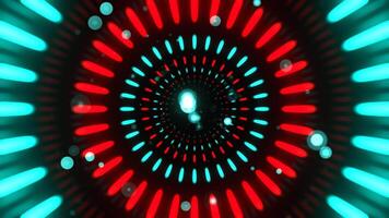Turquoise and Red Infinite Luminescent Abstract Space Background VJ Loop in 4K video