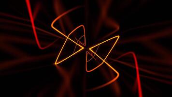 Orange and Red Laser Neon Glow in Infinite Flow Background VJ Loop in 4K video