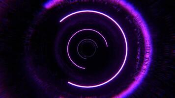Turquoise and Purple Strobe Sci Fi Luminescent Cyber Tunnel Background VJ Loop in 4K video