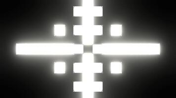 White Neon Disco Light Visual Abstraction Background VJ Loop in 4K video