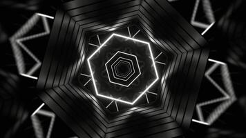 Red and White Mirror Neon Prism of Space Background VJ Loop in 4K video
