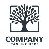 Tree Logo Icon with Elegant Minimalist Style vector