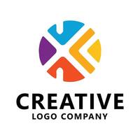 Creative Logo Design with Colorful Abstract Elements vector