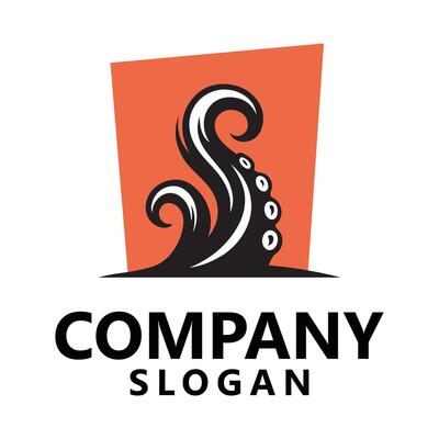 Company Slogan Logo with Tentacle Design