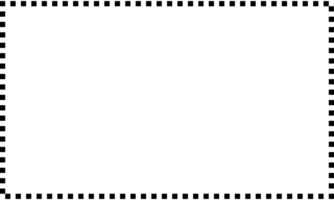 Minimalist pixel dotted frame. thin border in pixel art style. Rectangle border frame png