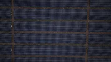Top view Drone Flying Over Rural Solar Panel Array in Bulgaria at Sunset Clean Power Infrastructure and Eco-Friendly Technology video