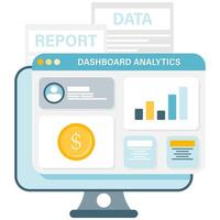 startup dashboard analytics vector