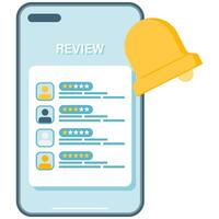 mobile app review interface vector