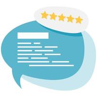 speech bubble with rating vector
