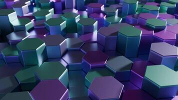 Satisfying Random Hexagon Movement 3D Render video