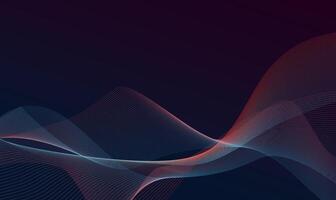 Abstract Gradient Wave Lines Background, Abstract Flowing Line Pattern, illustration. vector