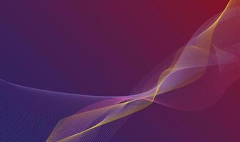 Abstract Gradient Wave Lines Background, Abstract Flowing Line Pattern. vector