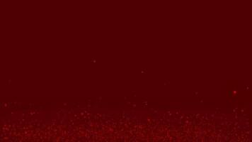 abstract Flying sparks and coals from a wave particles of burning animation Dark Red background video