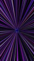 Moving Forward Inside Rotating Tunnel with Violet Light Streaks video