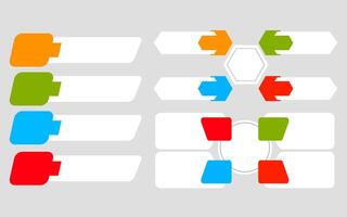 Infographic for promoting your business with abstract arrows and shapes. vector