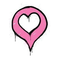 Love's Mark A vibrant, graffiti-style heart, dripping with emotion, symbolizing the raw, uninhibited essence of love and affection. A powerful visual for expressions of affection vector