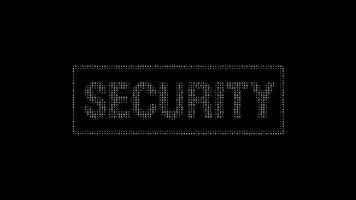 Security Word Binary Code Digital Animation video