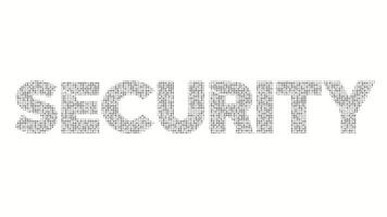 Security Word Animation From Binary Code. video